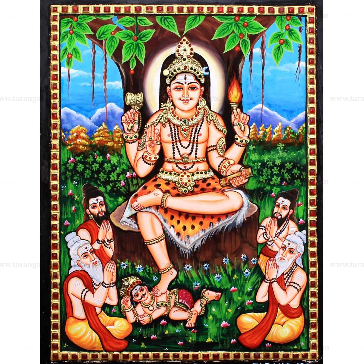 Puja N Pujari Dakshinamurthy / Dakshinamoorthy Photo Frame for Pooja Room  (11.5 X 14.5 Inch) Religious Frame Price in India - Buy Puja N Pujari  Dakshinamurthy / Dakshinamoorthy Photo Frame for Pooja