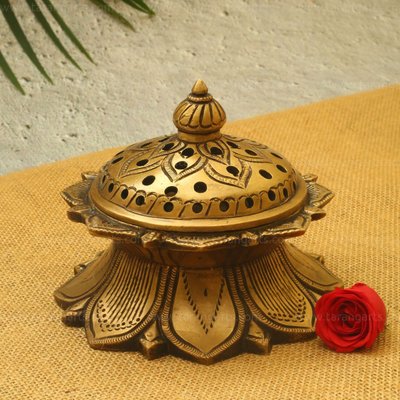 Brass Lotus Dhoop Stand newest